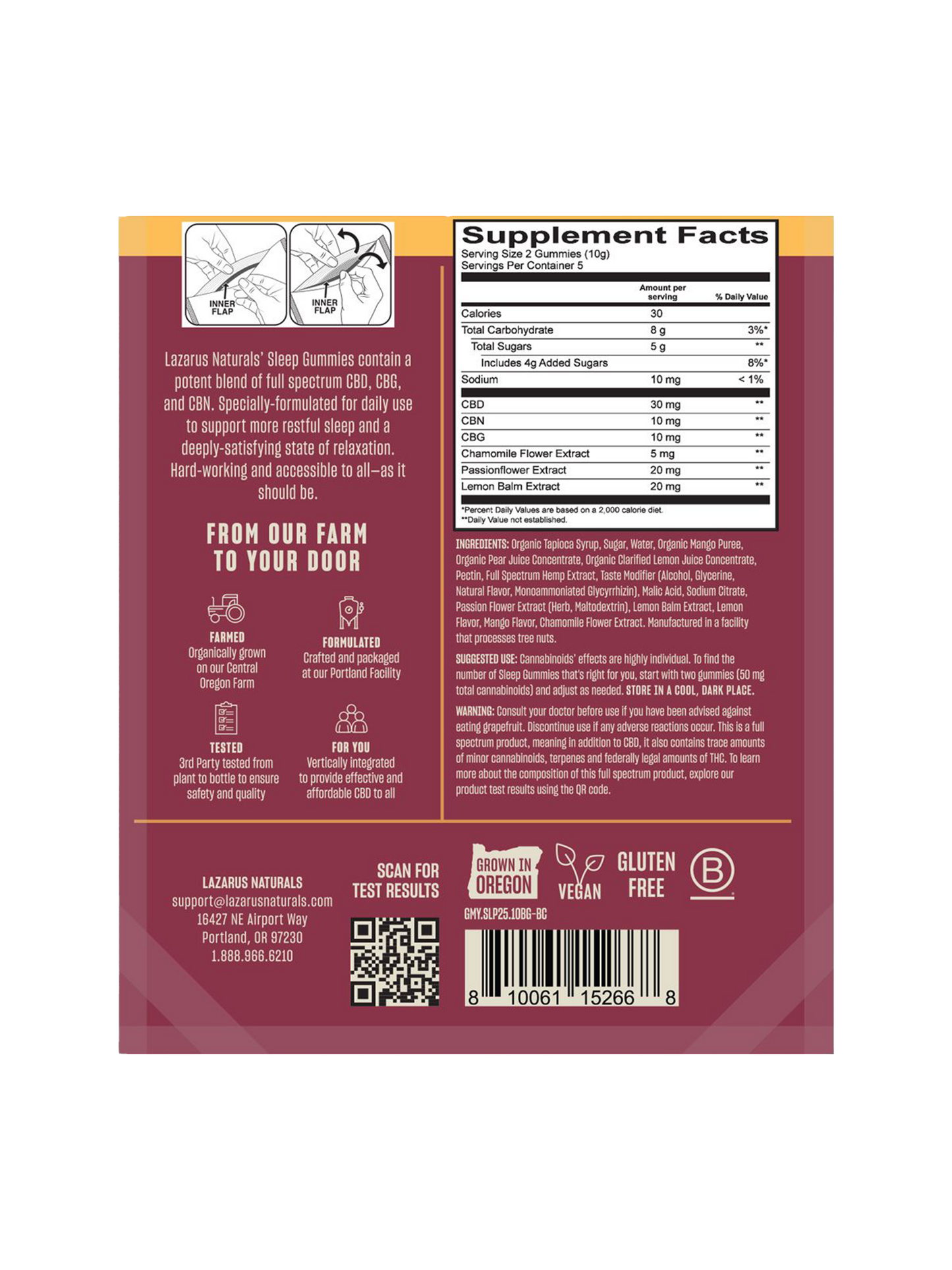 Lazarus Naturals Full Spectrum CBD Gummies Sleep